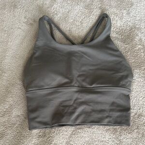 Green Strappy Sports Bra: medium